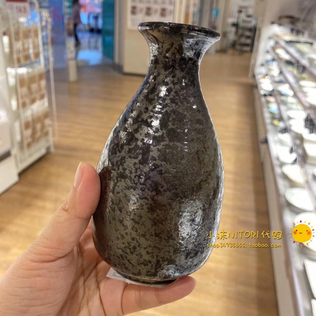 nitori尼达利 新品绿吹天目清酒壶/酒杯 陶瓷日式清酒酒壶酒杯