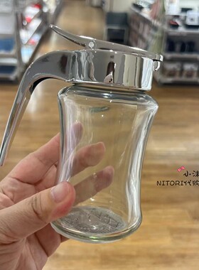 NITORI宜得利 带把手调料壶220ml 家用蜂蜜酱料钠钙玻璃调料瓶