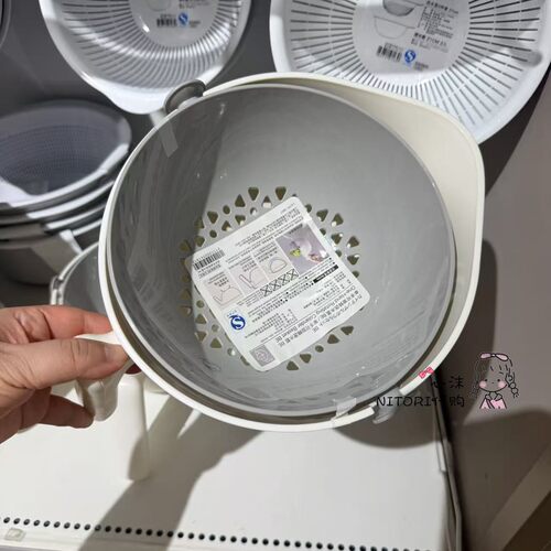 NITORI宜得利 单手可旋转沥水篮BE 水果蔬菜食物清洗倾斜式沥水篮
