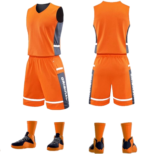 双面穿篮球服定制网眼篮球衣定制正反面穿篮球比赛服队服训练服