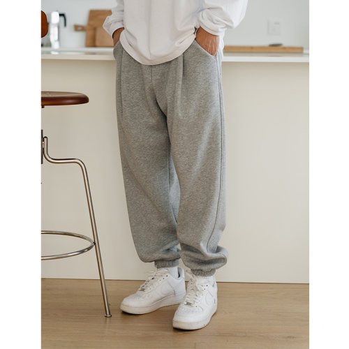 BDCT简约春秋宽松运动裤束脚卫裤