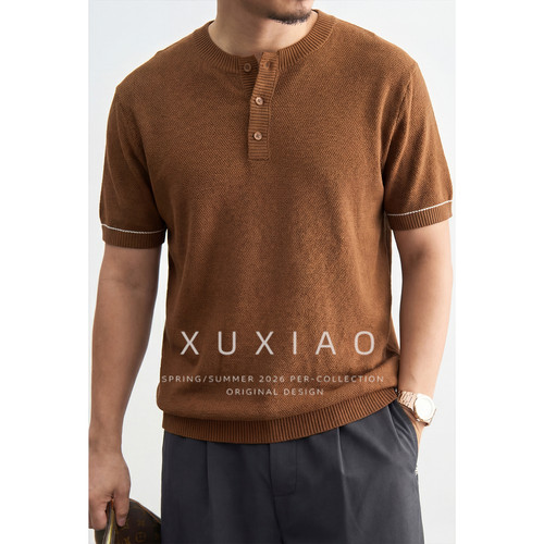 XUXIAO短袖老钱男士休闲T恤