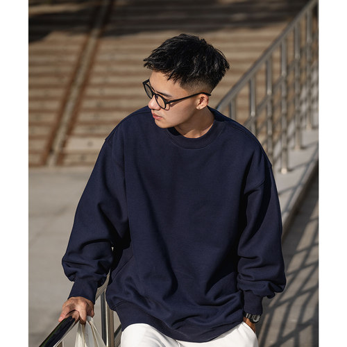 BDCT春秋重磅无帽圆领套头卫衣