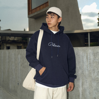 BDCT春秋季刺绣连帽宽松卫衣