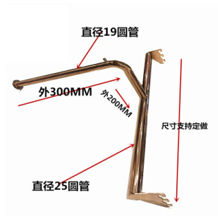 T柱梯柱玫瑰金不锈钢正挂侧挂展示架 修墙壁卡立柱不锈钢 服装 店装