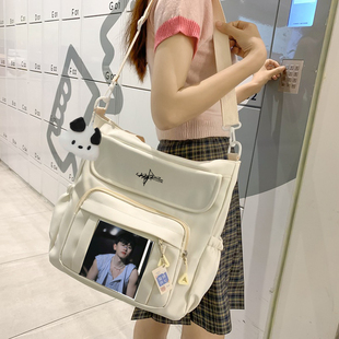 张杰应援周边单肩包中小学生布袋韩版潮流大容量休闲斜挎包手提包