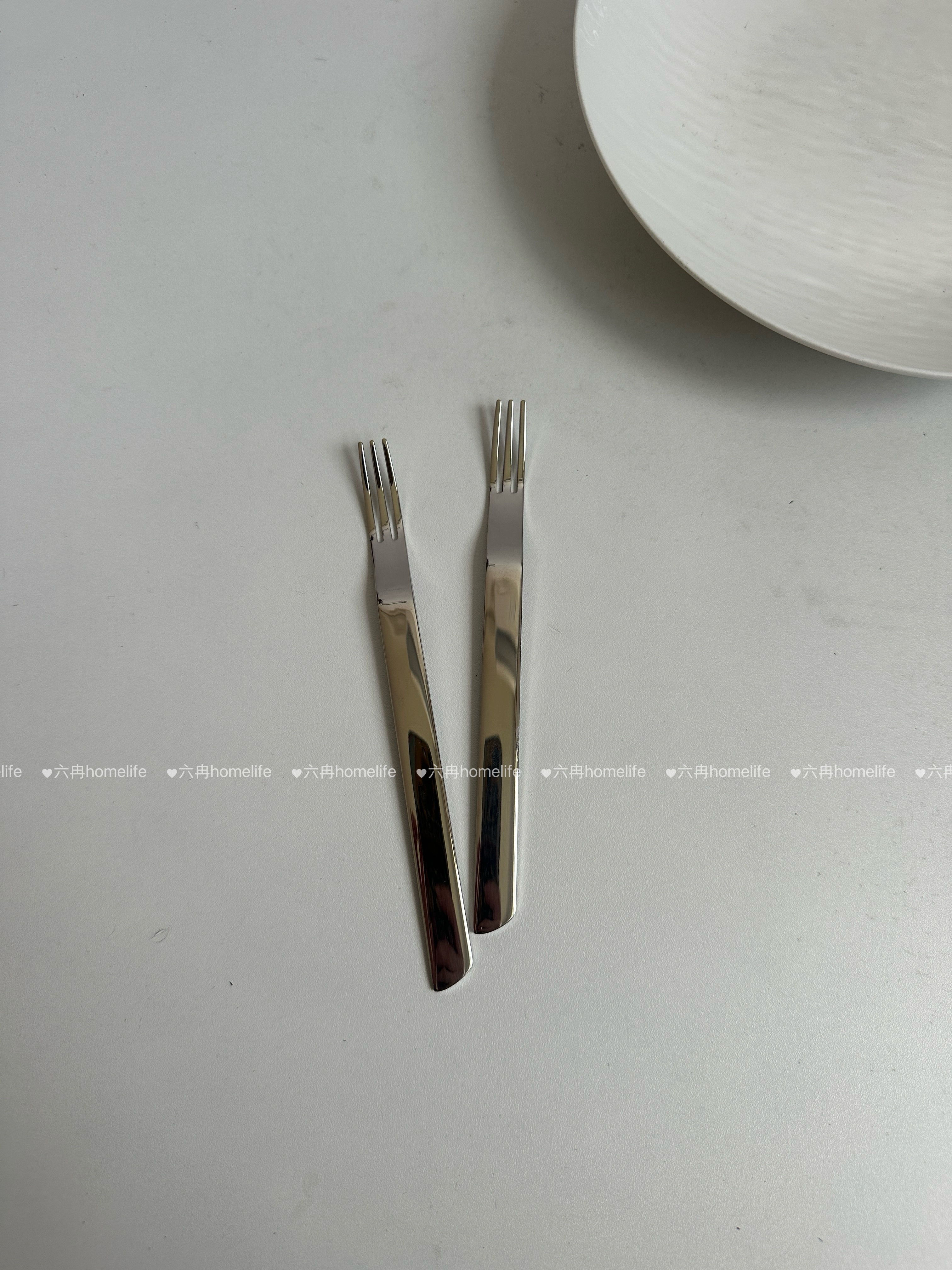 出美单！加厚316不锈钢水果叉月饼叉极简水果签甜品叉子蛋糕叉