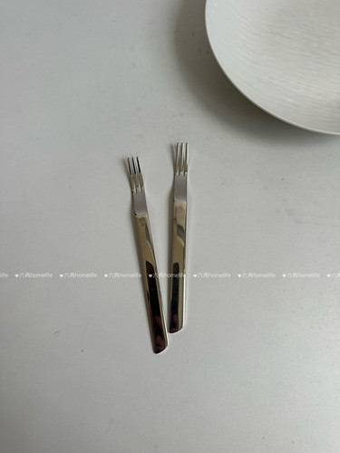 出美单！加厚316不锈钢水果叉月饼叉极简水果签甜品叉子蛋糕叉