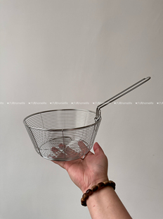 油炸篮304不锈钢 可折叠可拆卸煮面漏网炸薯条炸筐油锅麻辣烫捞网