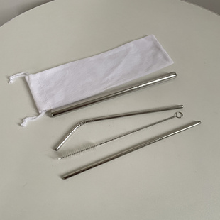 304不锈钢吸管21cm 4件套