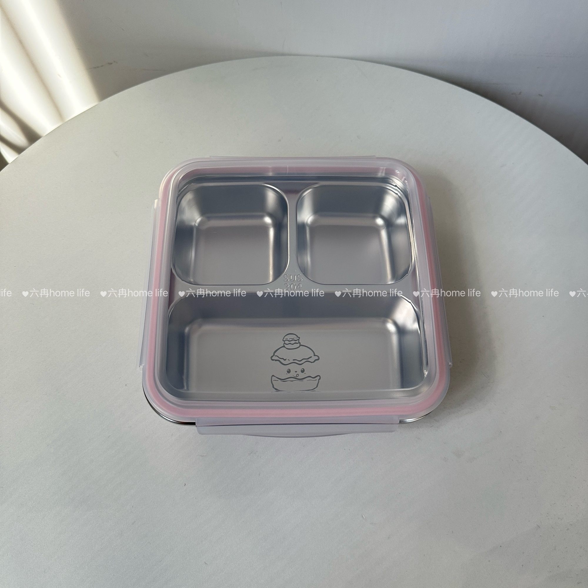 可微波211减肥饭盒！食品级304钢上班带饭分格便当盒学生儿童餐盒