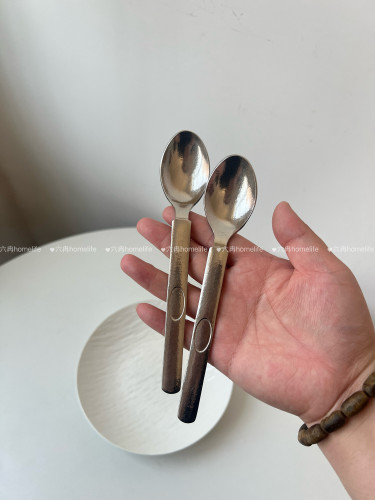 纯钛外卖至尊勺！纯钛吃饭勺甜点勺咖啡勺茶勺家用不锈钢勺子辅食
