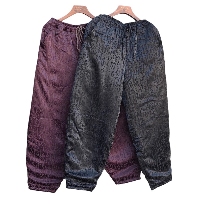 原创冬季棉花棉裤外穿休闲时尚流行青春大码个性小众复古中国风帅