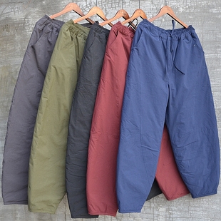 原创冬棉花棉裤纯棉舒适哈伦长裤舒适柔软可机洗显瘦百搭打坐禅修