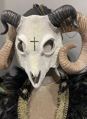 黑色暗黑羊角恶魔牛角