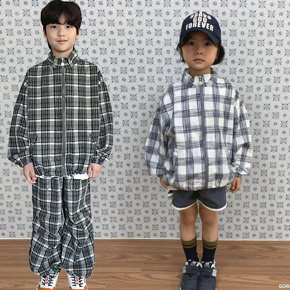 GOU格子立领外套！QZ~韩国童装代购26春款男女童中大童衬衫,童装/婴儿装/亲子装,衬衫,淘宝优惠券,粉丝福利购,淘宝优惠卷