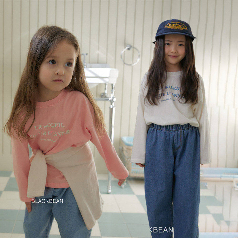 BLACKBEAN字母T恤！韩国童装26春款小童男女童百搭打底上衣,童装/婴儿装/亲子装,T恤,淘宝优惠券,粉丝福利购,淘宝优惠卷