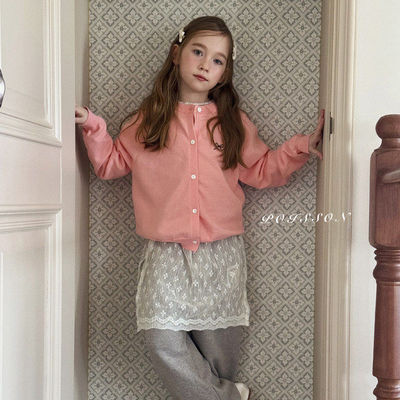 POISSON蝴蝶结百搭开衫外套！韩国童装代购2026春款女童外套