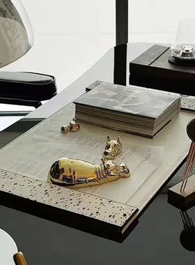 【可开发票】书房马毛桌垫摆件