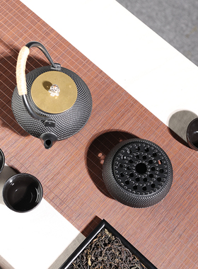 【可开发票】新中式铸铁茶壶摆件