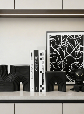 【可开发票】几何拱门软装饰书挡