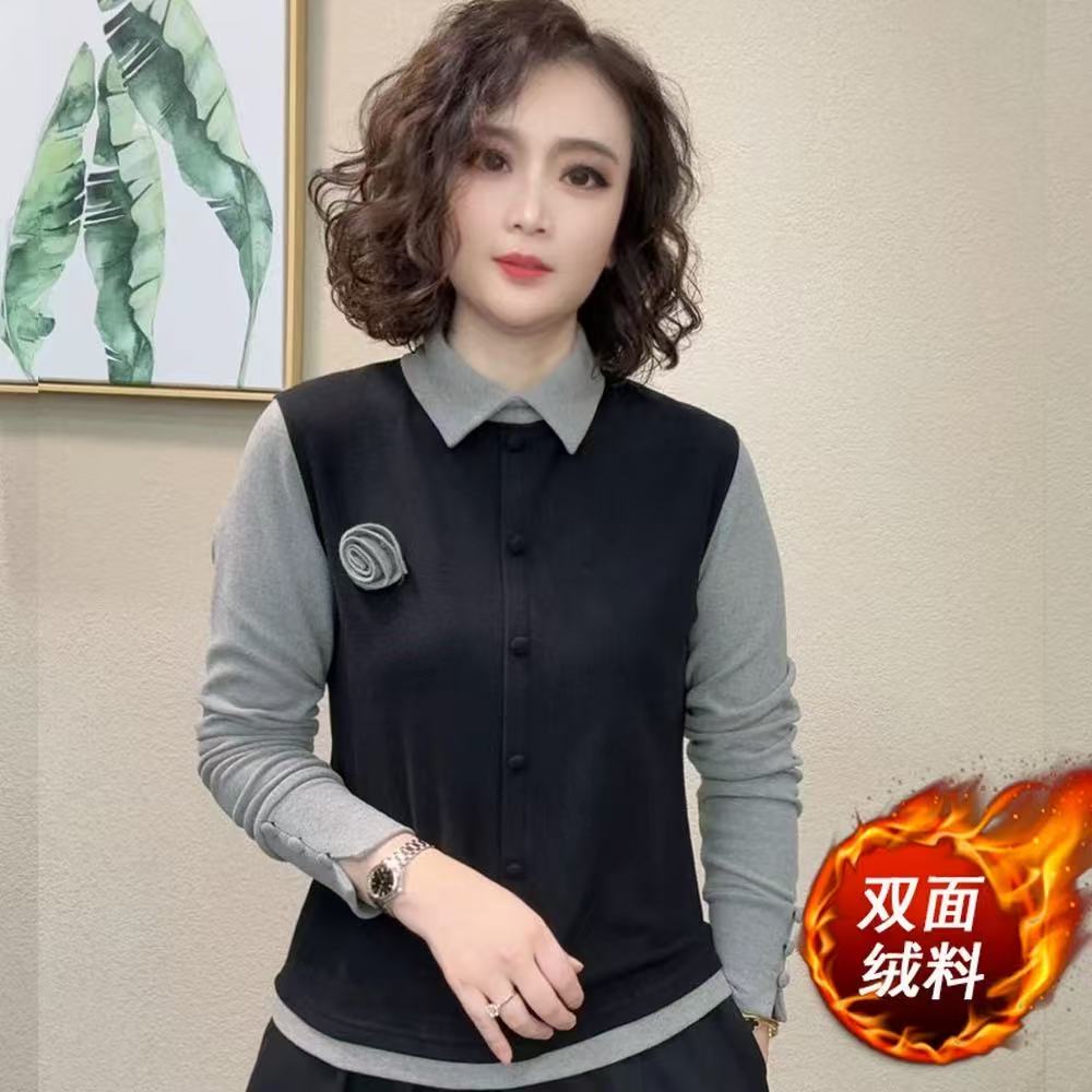 冬季假两件长袖打底衫