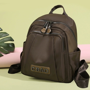 牛津布双肩包深色女新款 尼龙旅行妈妈小背包 休闲耐磨耐用中年时尚