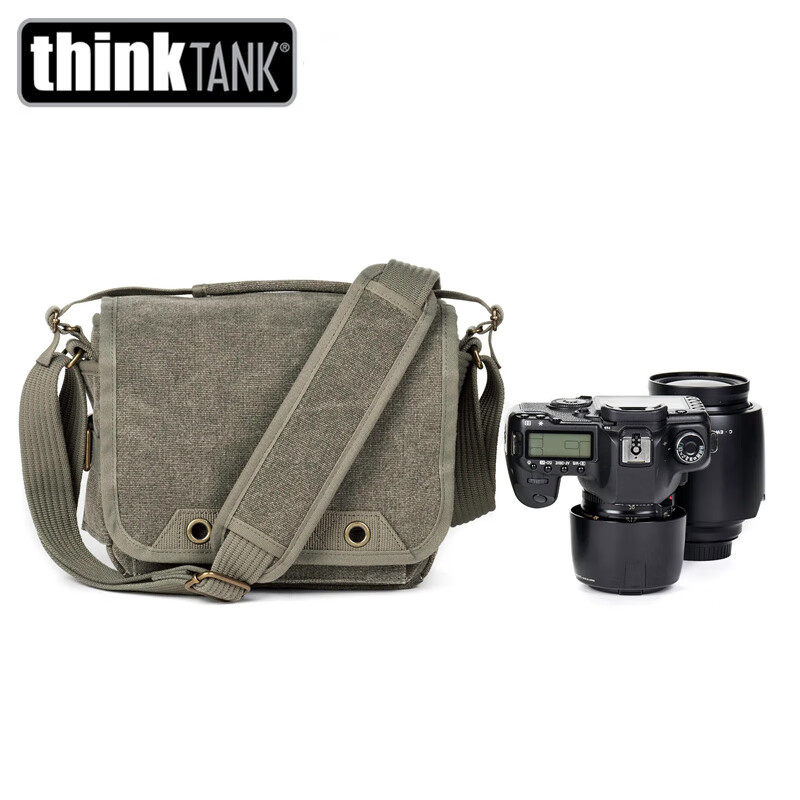 创意坦克thinkTANK Retrospective 728帆布摄影包单肩斜跨相机邮差包军
