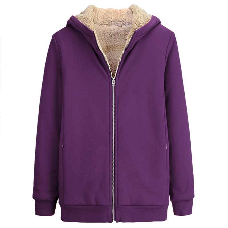 裁诺卫衣连帽加绒秋冬运动外套