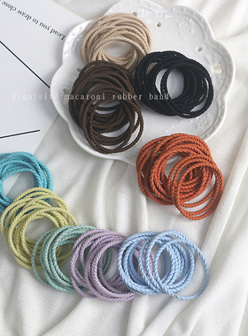 马尾发圈女扎头发皮筋黑色皮套简约气质头绳网红森系韩国发绳发饰