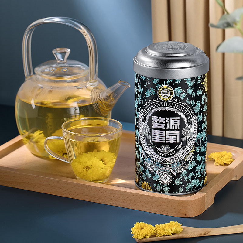 和一坊花草茶菊花茶婺源皇菊一朵一杯黄菊茶叶罐装40g