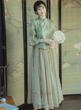复古套装清冷禅意女装仙气茶服