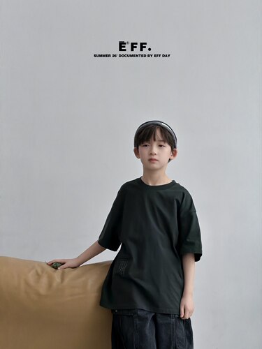 EFF尔菲梵潮牌Ec中大男孩童装夏天季休闲韩版设计款短袖纯棉t恤衫