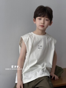 EFF尔菲梵潮牌Ec中大男孩童装夏天季新款韩版设计款潮牌坎肩背心