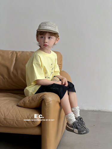 尔菲梵EC潮牌小男孩宝宝童装夏天季韩版设计新款短袖纯棉T恤上衣