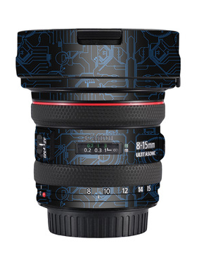 漫步驴适用于佳能EF8-15mmf4L保护贴膜镜头815贴纸全包贴皮3M皮肤