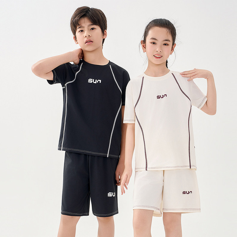 夏季薄款儿童运动套装训练演出服