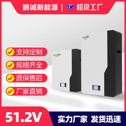 51.2V壁挂家庭储能 太阳能供电系统锂电池 基站储电磷酸铁锂电池