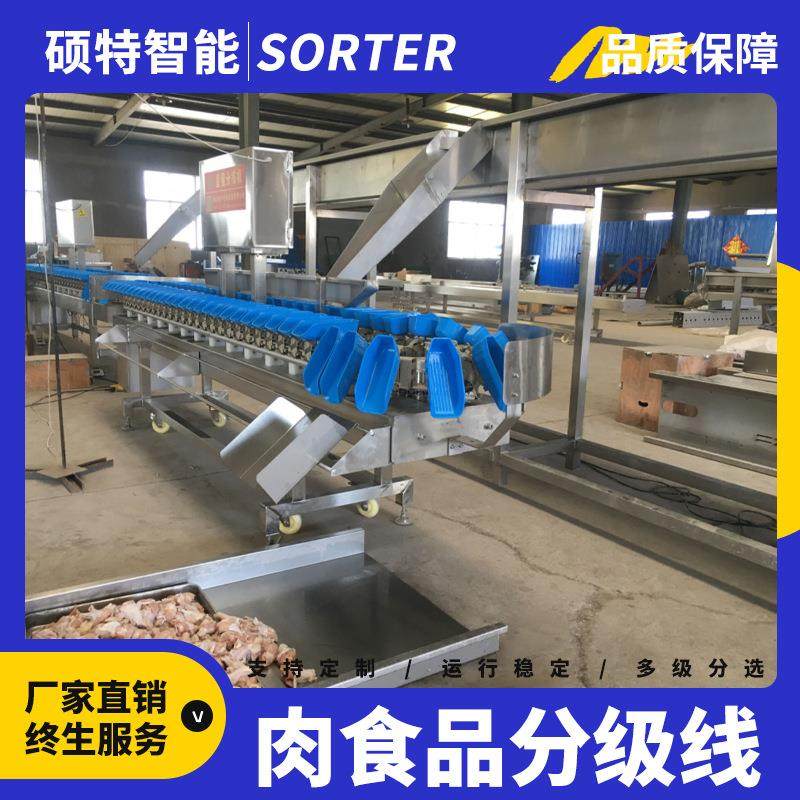 肉类重量分选流水线 凤爪料盒称重分拣机 腊肉自动上料高精检重机,清洗/食品/商业设备,肉制品加工设备,淘宝优惠券,粉丝福利购,淘宝优惠卷