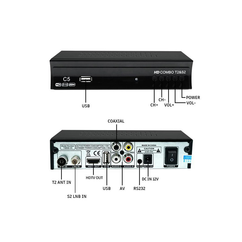 Combo dvb t2 + S2 HD1080Ptv Box H.264 / MPEG-2/4USBwifiIPTVin the Computer Hardware/Monitor/Computer Peripherals , Computer audio accessories , TV cards/TV Box  category - from Buy2taobao.com to provide professional Taobao agent buy service