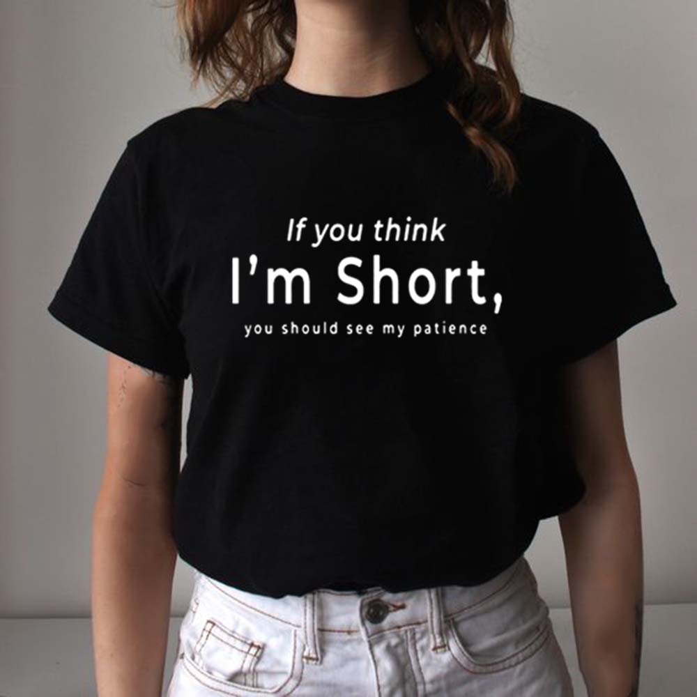 Funny English Letter T Shirt 创意个性英文文字印花圆领短袖t恤
