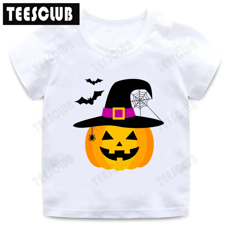 Halloween Pumpkin kid t shirt 个性万圣节南瓜印花短袖T恤童装