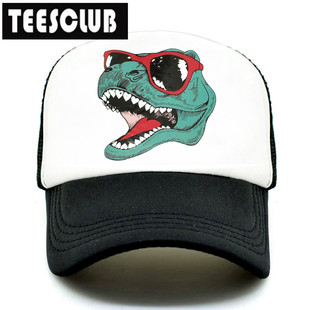 Cap 个性 Trucker Dinosaur 恐龙印花INS风软顶鸭舌帽运动棒球帽