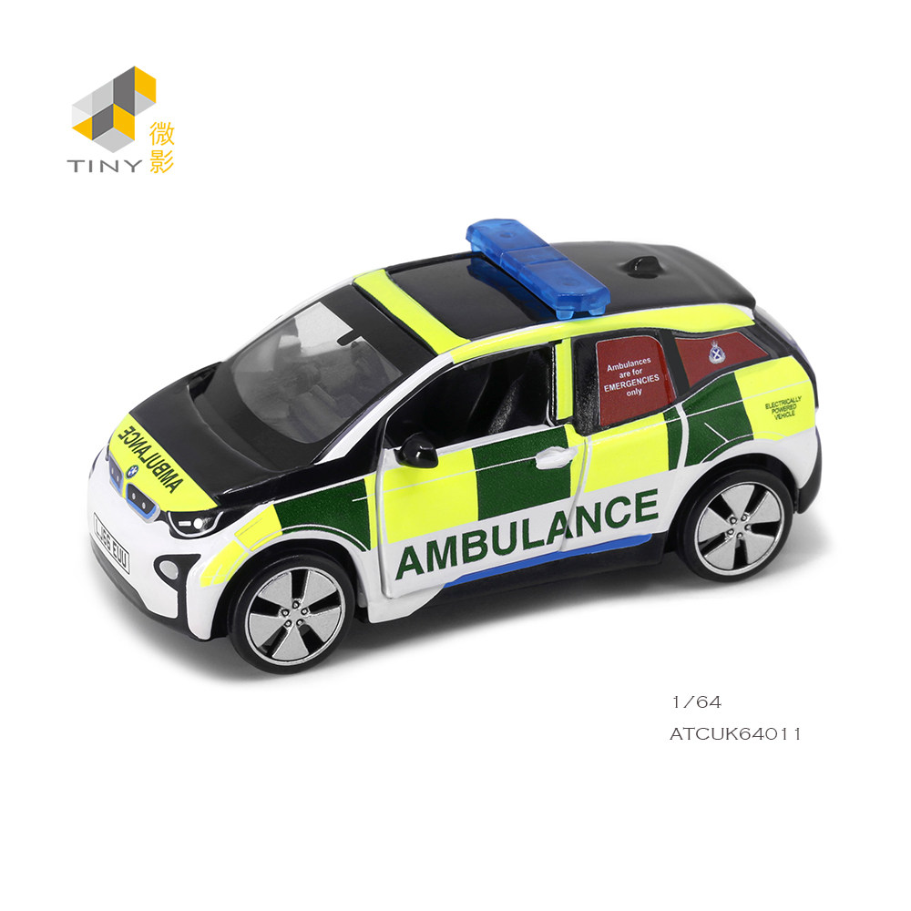 TINY微影 城市UK17 宝马i3苏格兰救护服务车 1/64合金汽车模型