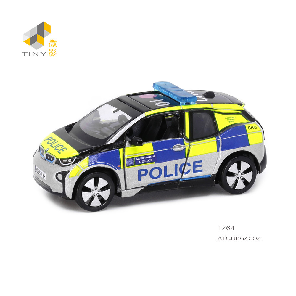 TINY微影 城市 宝马i3 英国伦敦警察巡逻车 1/64合金汽车模型