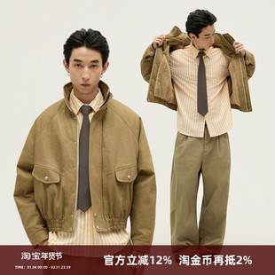 SOMENUM森林 25AW「保暖御寒」百搭男女重磅水洗仿兔毛厚立领夹克