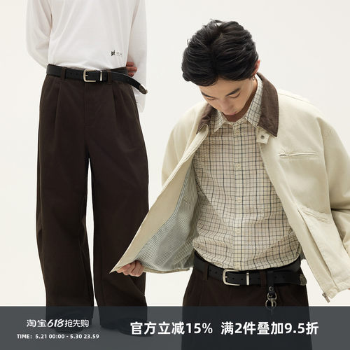 SOMENUM森林 25AW 头层牛皮老钱男亮面定制金属真皮挂件腰带皮带