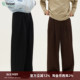 西裤 SOMENUM森林 25AW「天丝羊毛」老钱简约六褶直筒男女休闲长裤