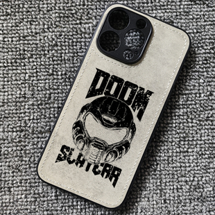 DOOM毁灭战士游戏周边布纹手机壳适用iphone16pro苹果15小米14红米k80华为mate60pro荣耀magic6一加ace5VIVO