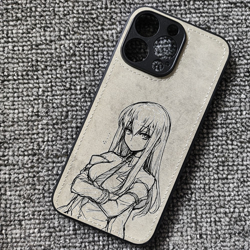 素描命运石之门牧濑红莉栖布纹手机壳适用iphone16苹果17华为mate70荣耀winrt红米K80小米15一加13oppofindx9